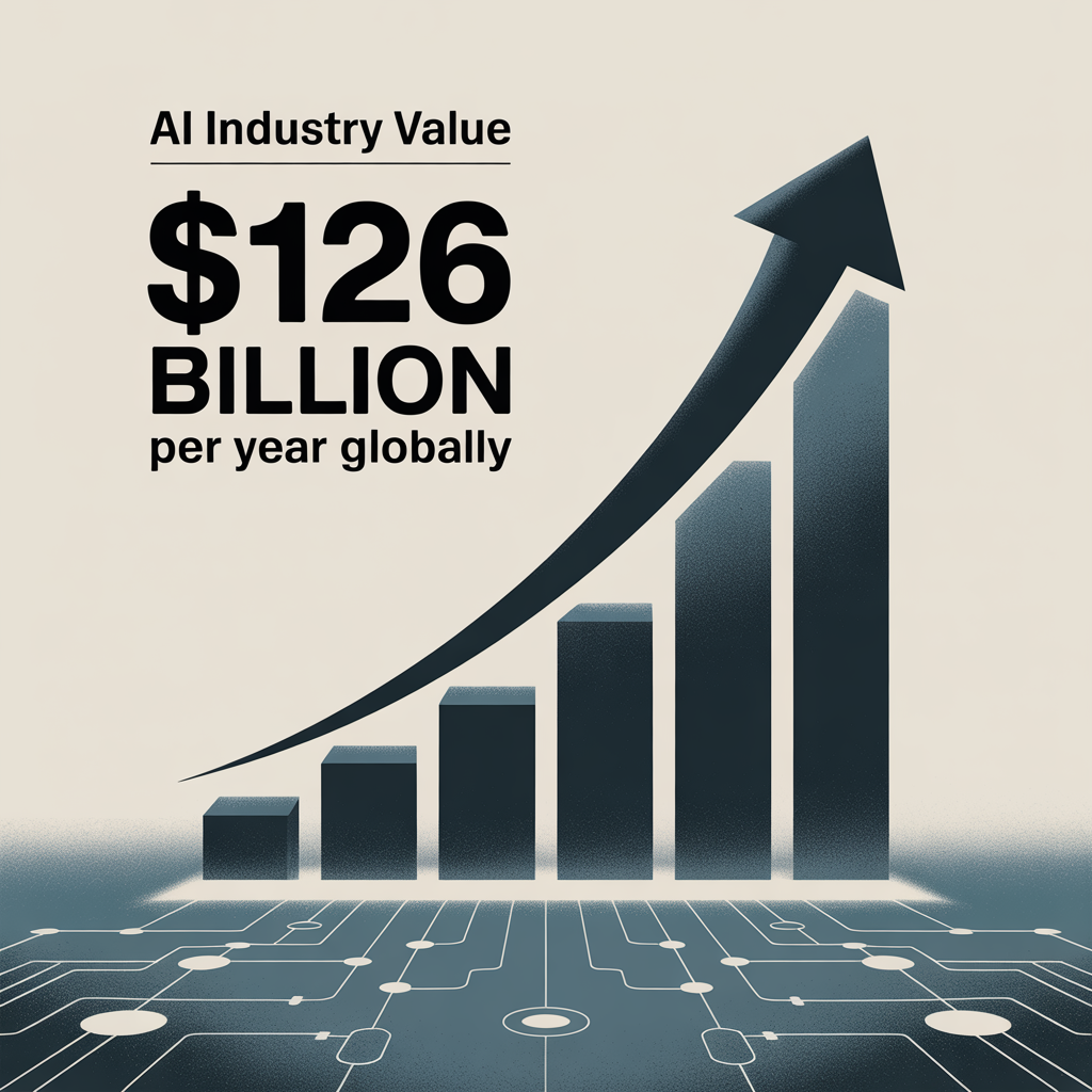 As of 2025, the AI industry is worth $126 billion