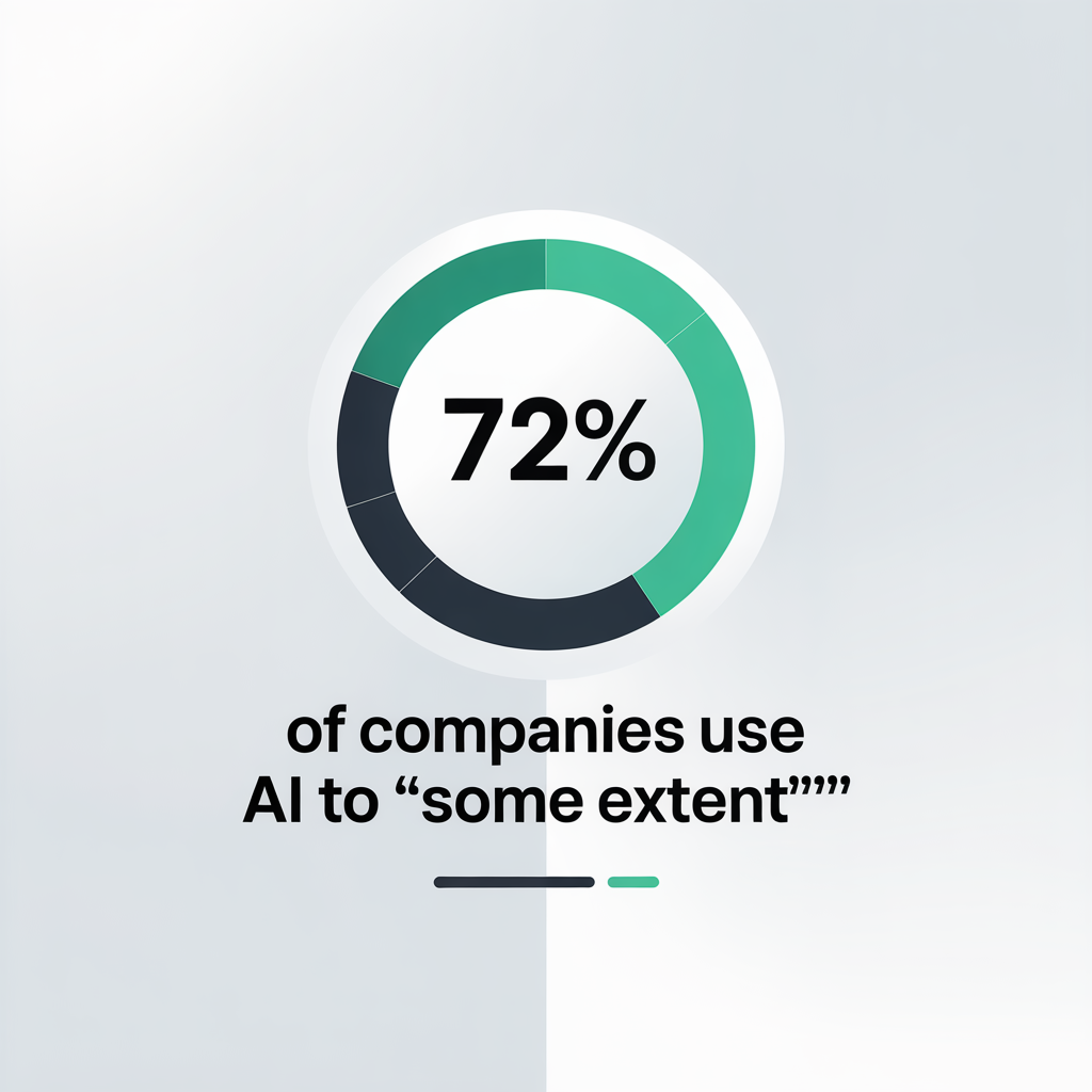 72% of companies use AI "to some extent"