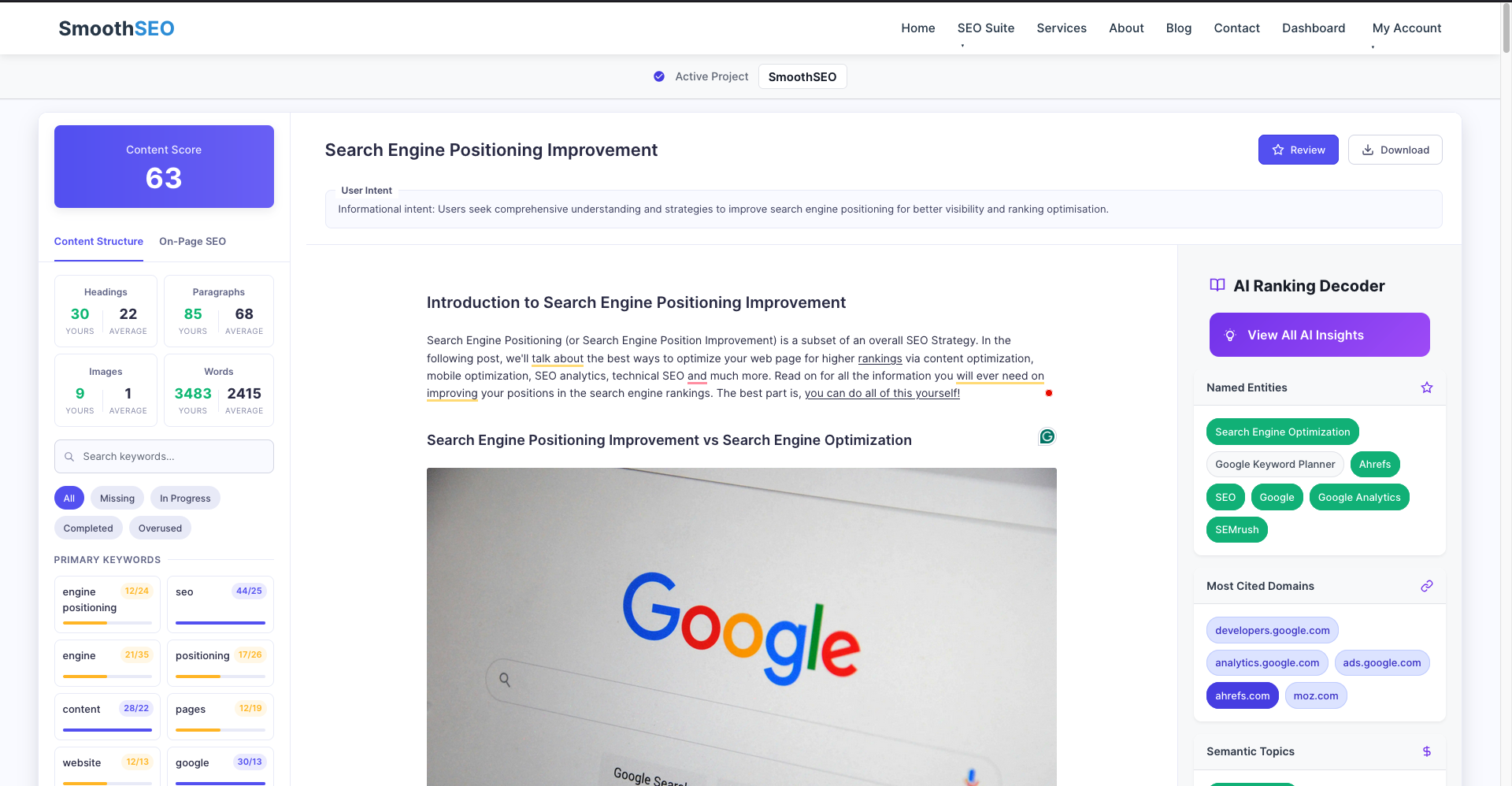 RankReady - An AI powered SEO Optimised Content Creation tool
